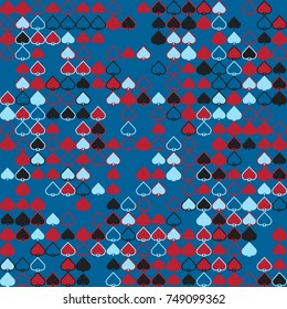 Geometric pattern with colored elements, vector abstract background
