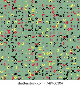 Geometric pattern with colored elements, vector abstract background