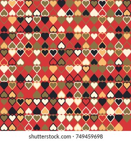 Geometric pattern with colored elements, vector abstract background