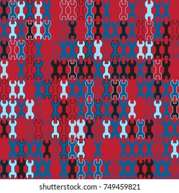 Geometric pattern with colored elements, vector abstract background