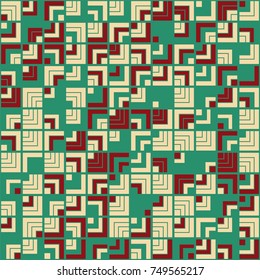 Geometric pattern with colored elements, vector abstract background