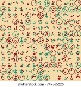 Geometric pattern with colored elements, vector abstract background