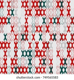 Geometric pattern with colored elements, vector abstract background