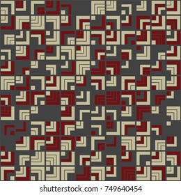 Geometric pattern with colored elements, vector abstract background