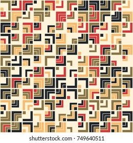 Geometric pattern with colored elements, vector abstract background