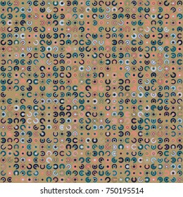 Geometric pattern with colored elements, vector abstract background