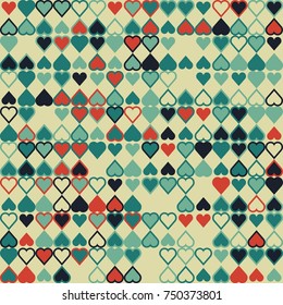 Geometric pattern with colored elements, vector abstract background