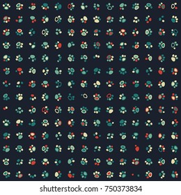 Geometric pattern with colored elements, vector abstract background