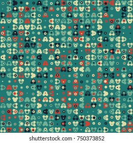 Geometric pattern with colored elements, vector abstract background