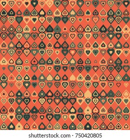 Geometric pattern with colored elements, vector abstract background