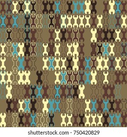 Geometric pattern with colored elements, vector abstract background