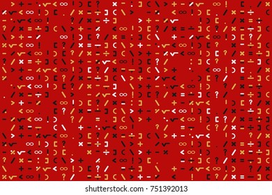 Geometric pattern with colored elements, vector abstract background
