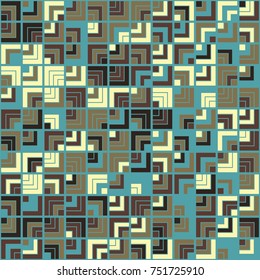 Geometric pattern with colored elements, vector abstract background