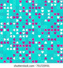 Geometric pattern with colored elements, vector abstract background