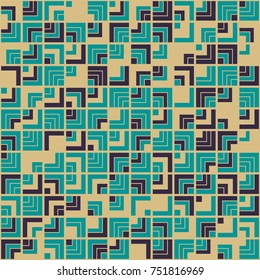 Geometric pattern with colored elements, vector abstract background
