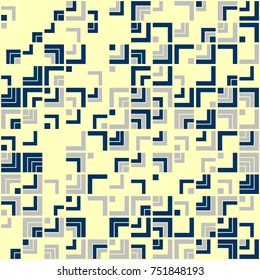 Geometric pattern with colored elements, vector abstract background