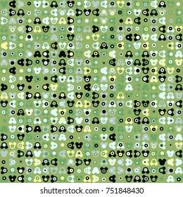 Geometric pattern with colored elements, vector abstract background