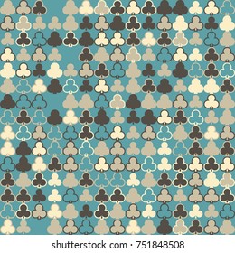 Geometric pattern with colored elements, vector abstract background