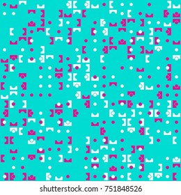 Geometric pattern with colored elements, vector abstract background