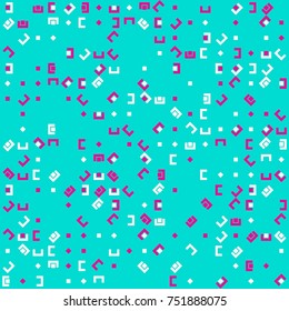 Geometric pattern with colored elements, vector abstract background