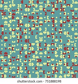 Geometric pattern with colored elements, vector abstract background