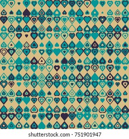 Geometric pattern with colored elements, vector abstract background