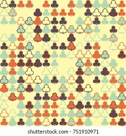 Geometric pattern with colored elements, vector abstract background