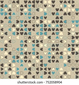 Geometric pattern with colored elements, vector abstract background