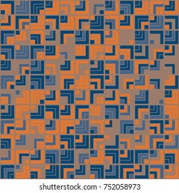 Geometric pattern with colored elements, vector abstract background