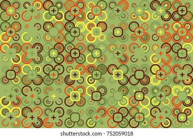 Geometric pattern with colored elements, vector abstract background