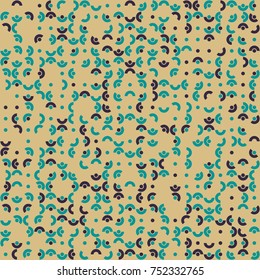 Geometric pattern with colored elements, vector abstract background