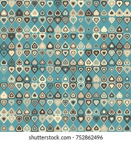 Geometric pattern with colored elements, vector abstract background