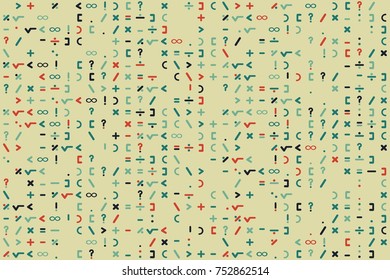 Geometric pattern with colored elements, vector abstract background
