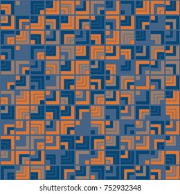 Geometric pattern with colored elements, vector abstract background
