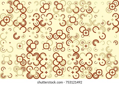 Geometric pattern with colored elements, vector abstract background