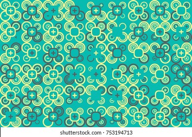 Geometric pattern with colored elements, vector abstract background