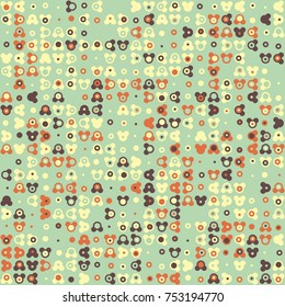 Geometric pattern with colored elements, vector abstract background