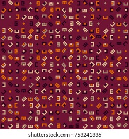 Geometric pattern with colored elements, vector abstract background