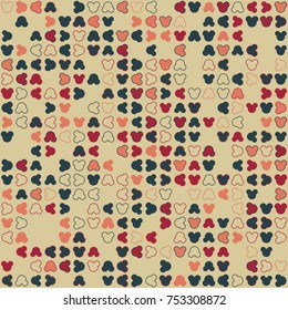 Geometric pattern with colored elements, vector abstract background