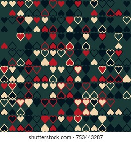 Geometric pattern with colored elements, vector abstract background