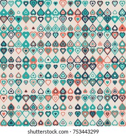Geometric pattern with colored elements, vector abstract background