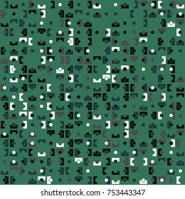 Geometric pattern with colored elements, vector abstract background