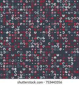 Geometric pattern with colored elements, vector abstract background