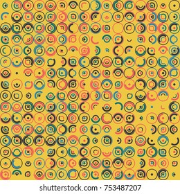 Geometric pattern with colored elements, vector abstract background