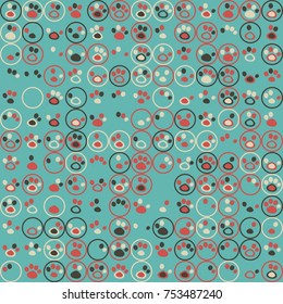 Geometric pattern with colored elements, vector abstract background