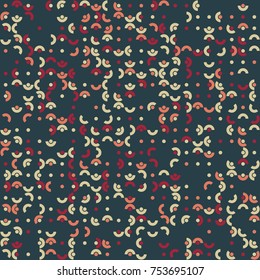 Geometric pattern with colored elements, vector abstract background