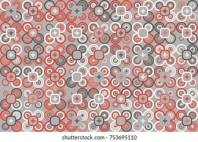 Geometric pattern with colored elements, vector abstract background
