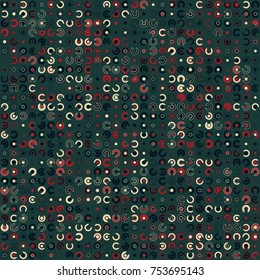 Geometric pattern with colored elements, vector abstract background