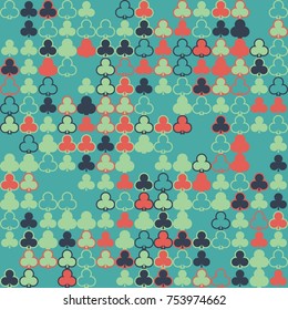 Geometric pattern with colored elements, vector abstract background