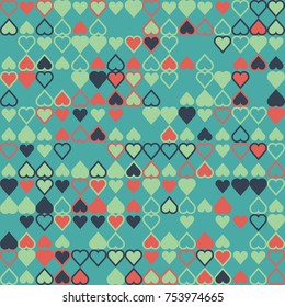 Geometric pattern with colored elements, vector abstract background